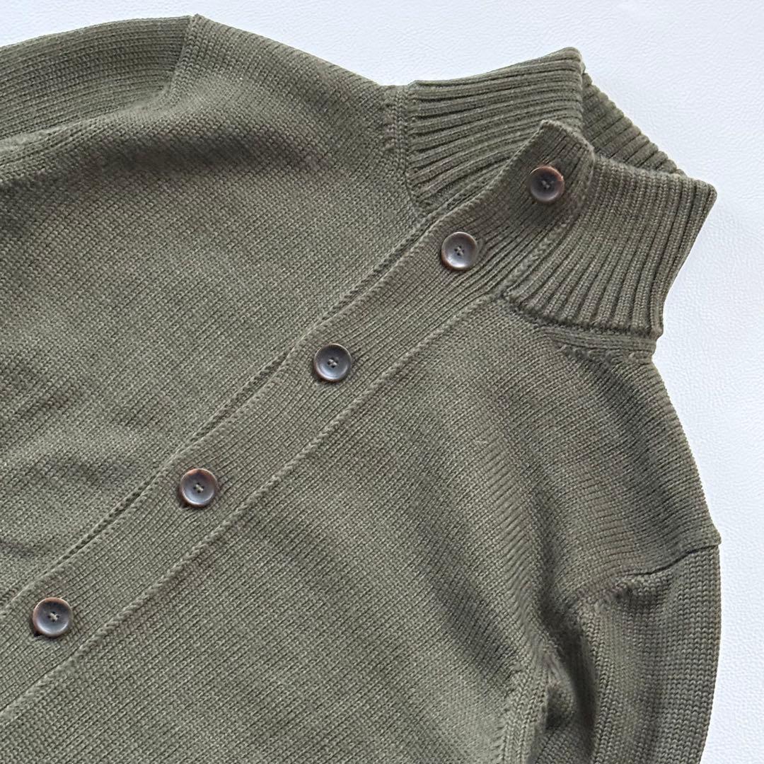 美品 ザノーネ 46 ダークグリーン キョート カーディガン ニット