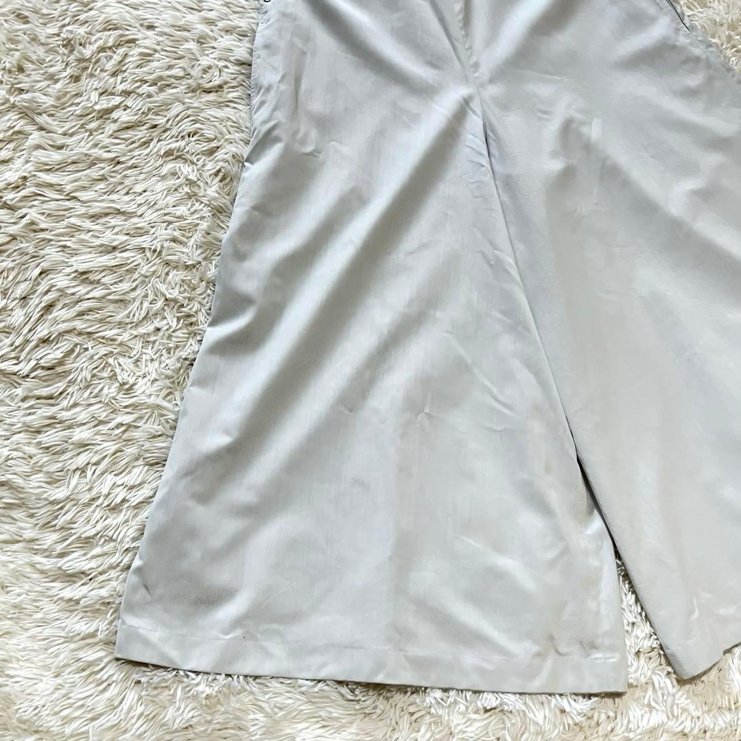 【未使用級】エブール　アセテートシャンブレーオーバーオール　定価5.4万　ワイド