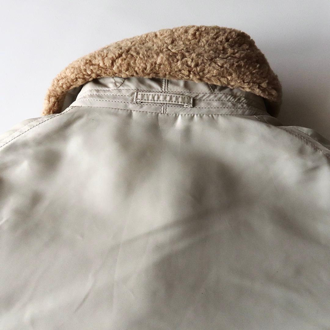 試着のみ 45R ナイロン×ボアのコート 3 ショールカラー 45rpm