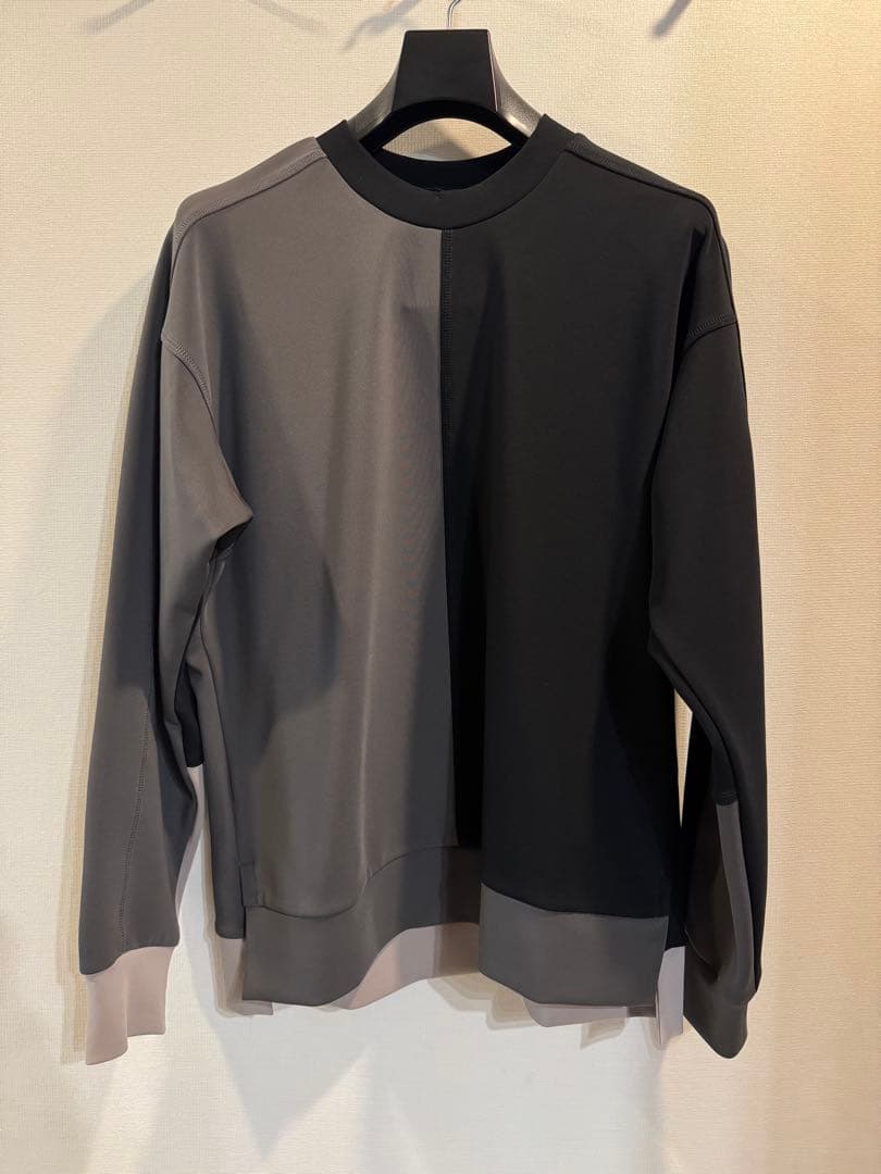 【UJOH HOMME 】パネルデザイン　クルーネックスウェット　プルオーバー