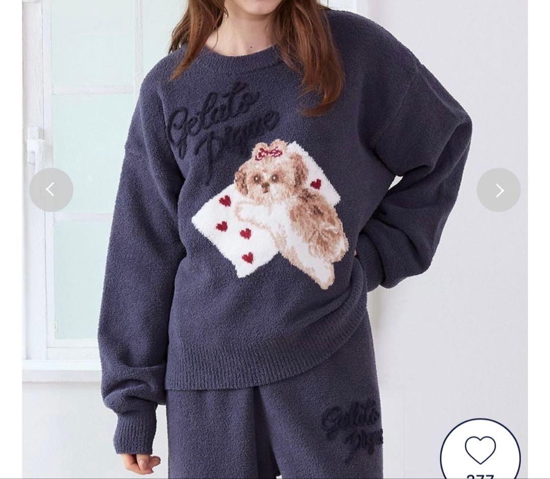 新品タグ付き　今期ジェラートピケ　パジャマ　ネイビー