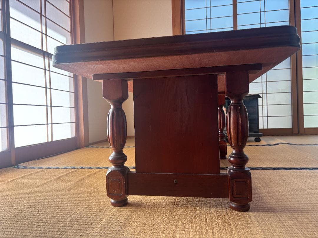 アンティーク応接テーブル 大理石風 天板