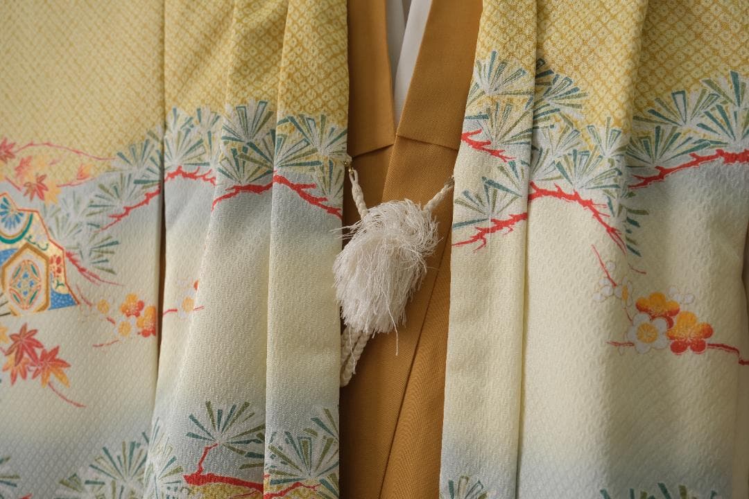 3歳　七五三　黄色 着物