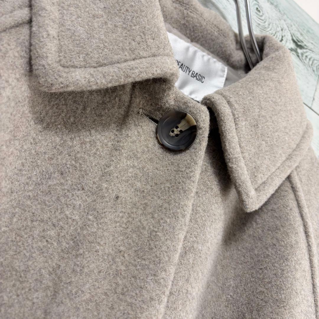 ☆美品☆ナチュラルビューティーベーシック　ボリュームAラインコート　ベージュ