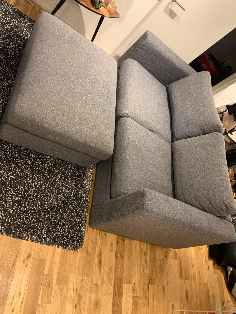 2人掛けソファ + フットスツール IKEA VIMLE