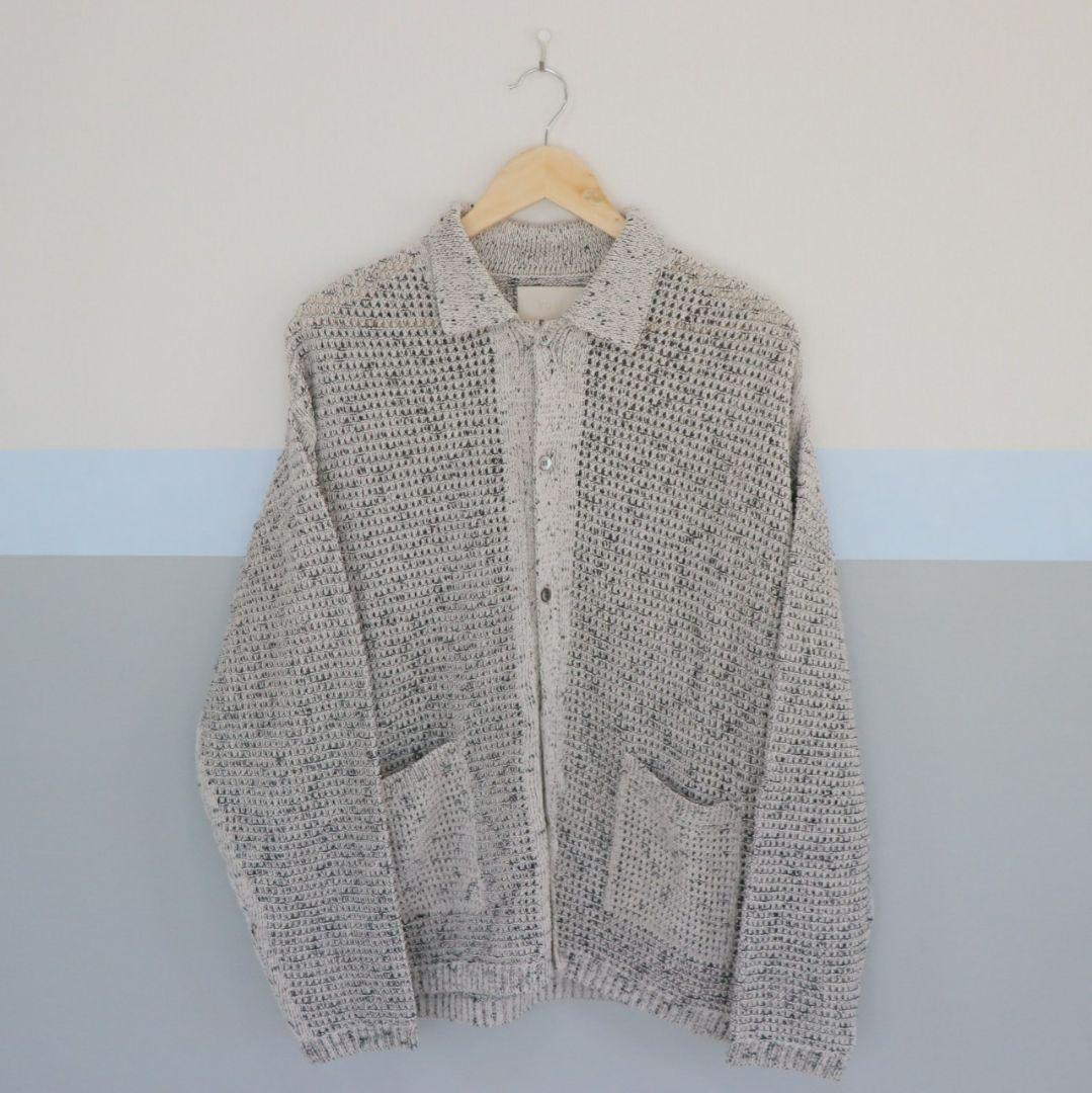 トップス YOKE 24SS MESH KNITTED BUTTONED CARDIGAN