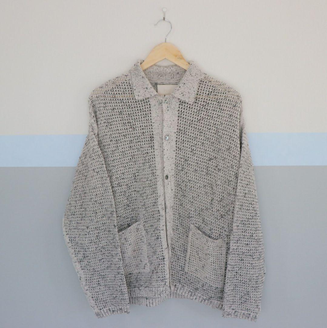 トップス YOKE 24SS MESH KNITTED BUTTONED CARDIGAN