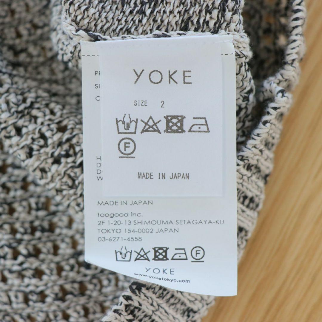 トップス YOKE 24SS MESH KNITTED BUTTONED CARDIGAN