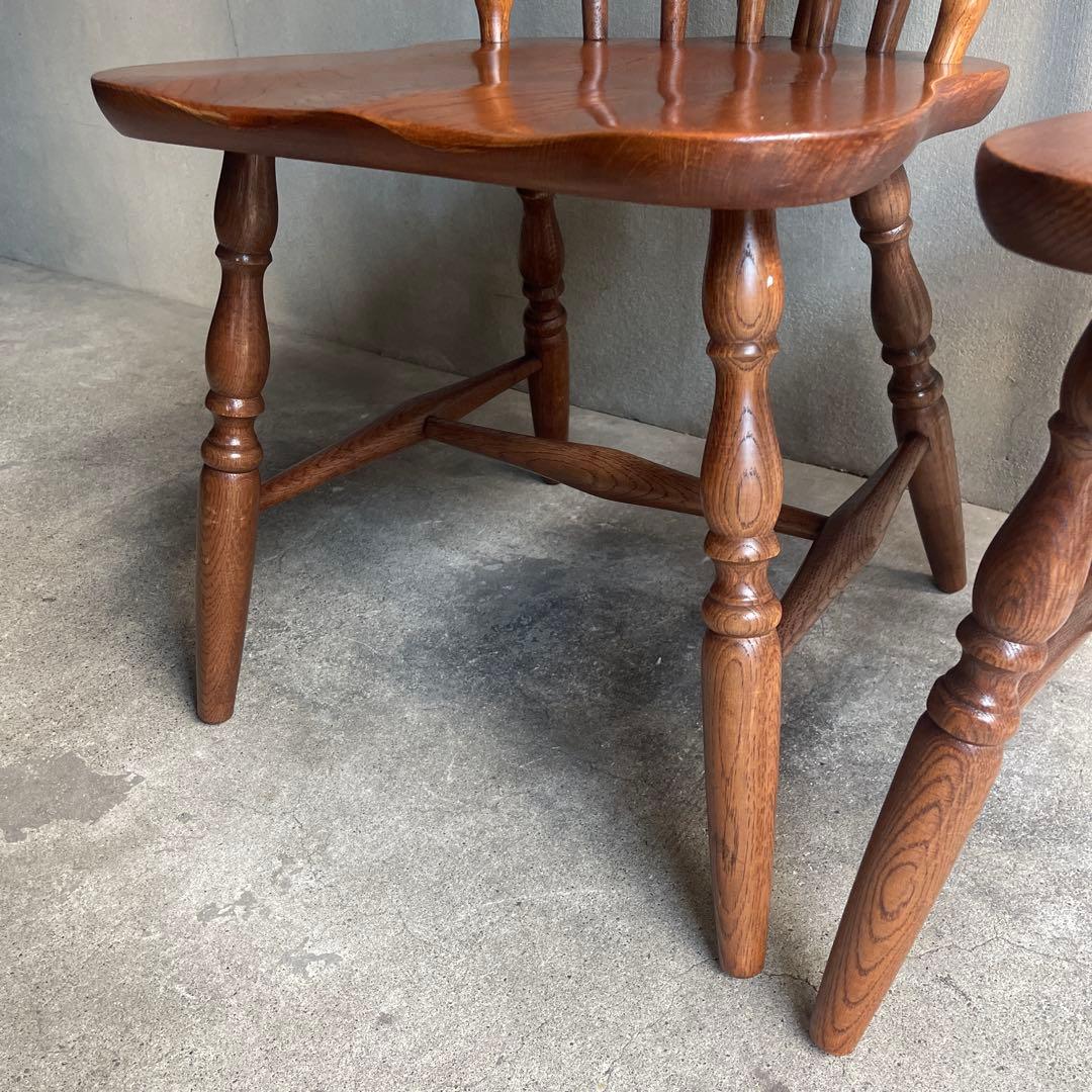 柏木工　ダイニングチェア　ウィンザーチェア　2脚セット