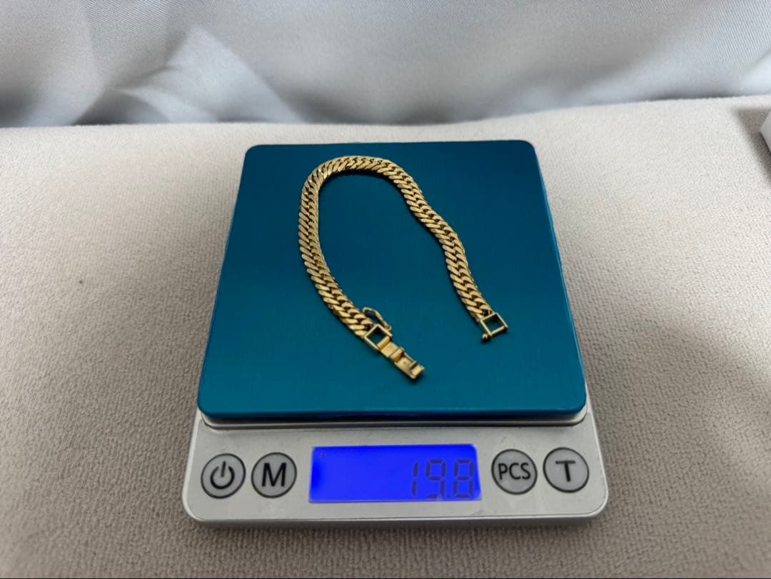 美品 喜平ブレスレット 6面ダブル k18 18金 ホールマーク刻印 喜平