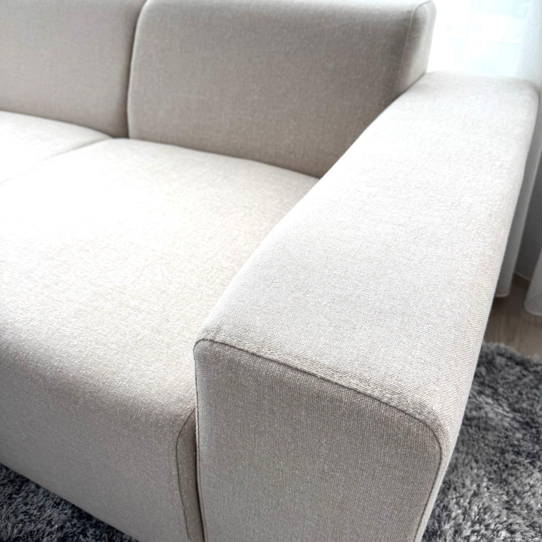 超美品コーナーソファセット ラグ ガラステーブル オットマン付き 5点フルセット