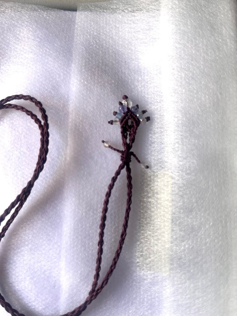 nijinouta マクラメ編み ネックレス タンザナイト