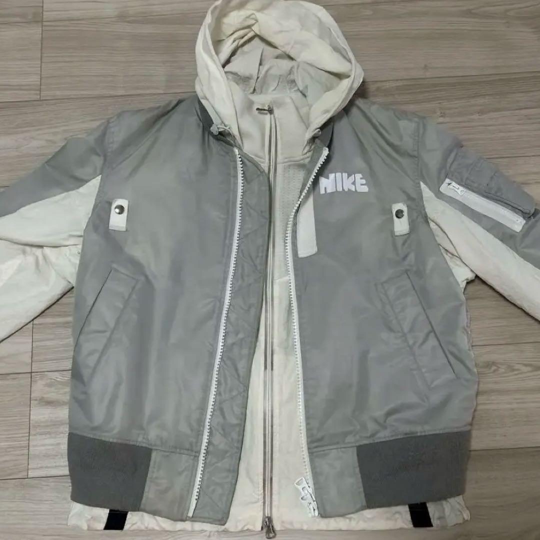 【格安】NIKE x sacai レイヤード ボンバージャケット