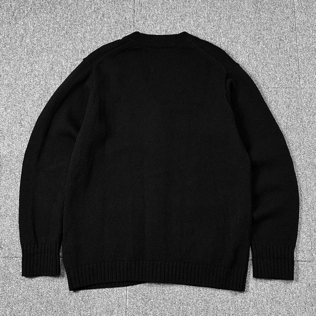 MHL. マーガレットハウエル ウール ニットカーディガン 黒 エムエイチエル