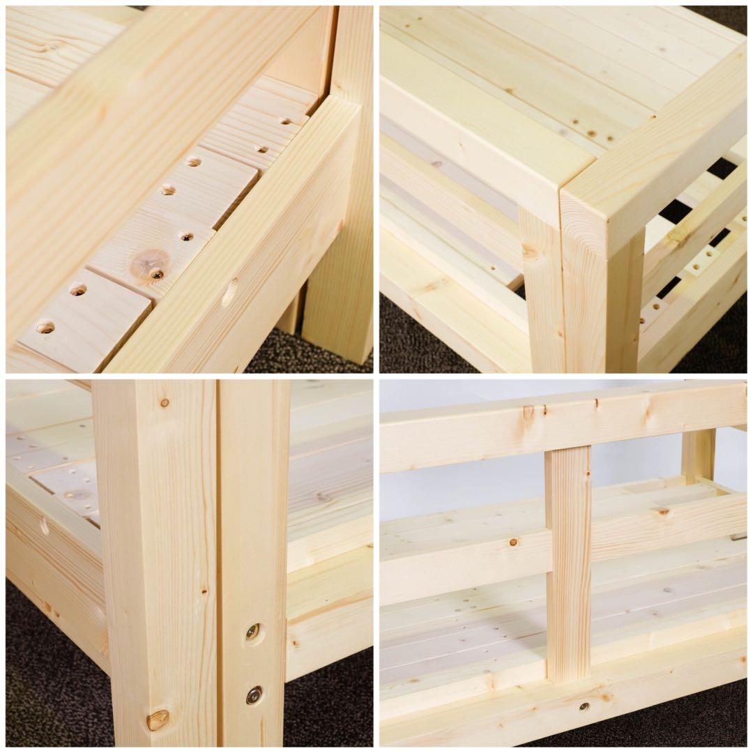 K 新品 北欧 ソファベッド グレー カントリー パイン材 すのこ 省スペース