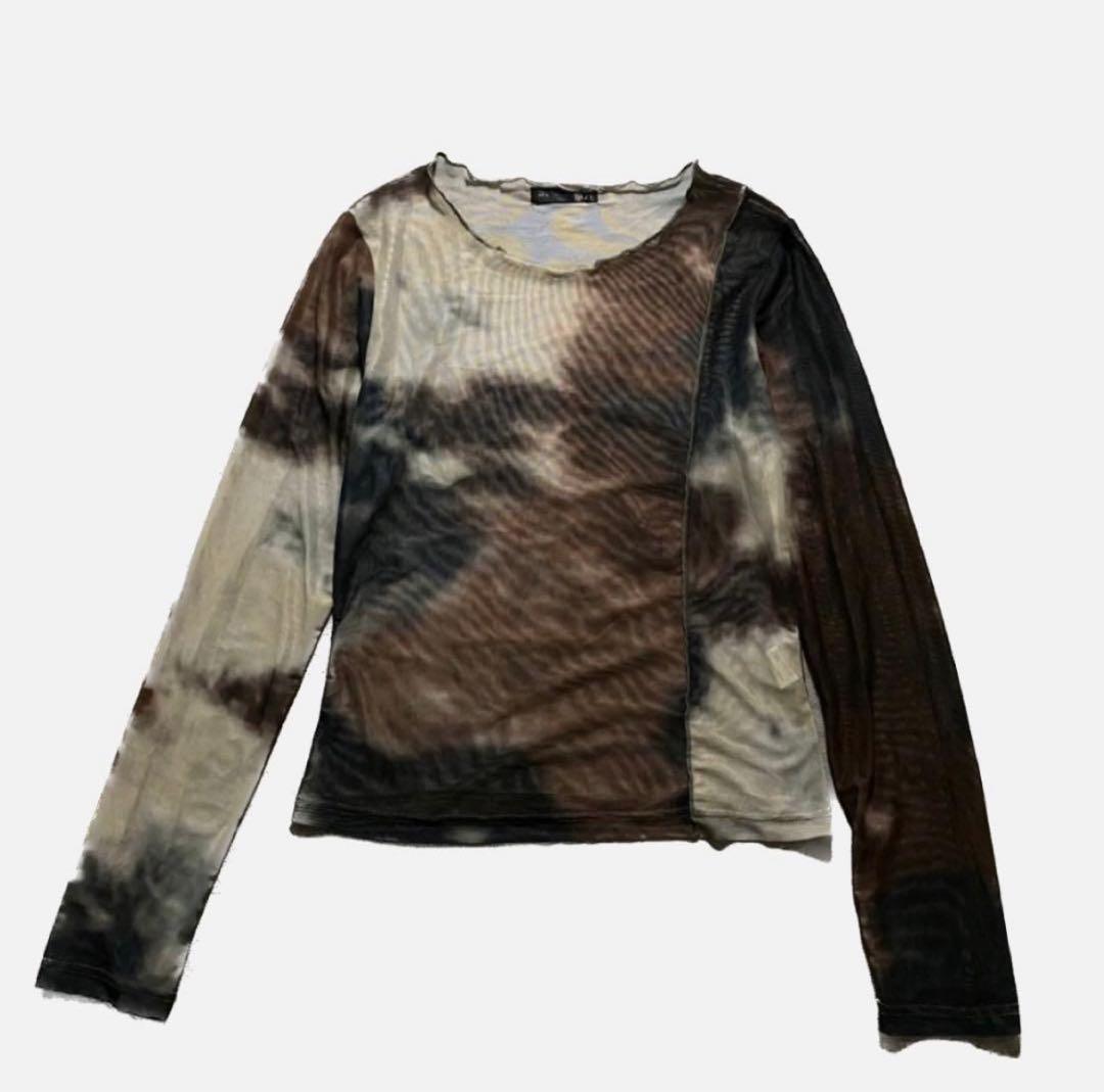 パワーネット　メッシュ　カットソー　Y2K シースルー