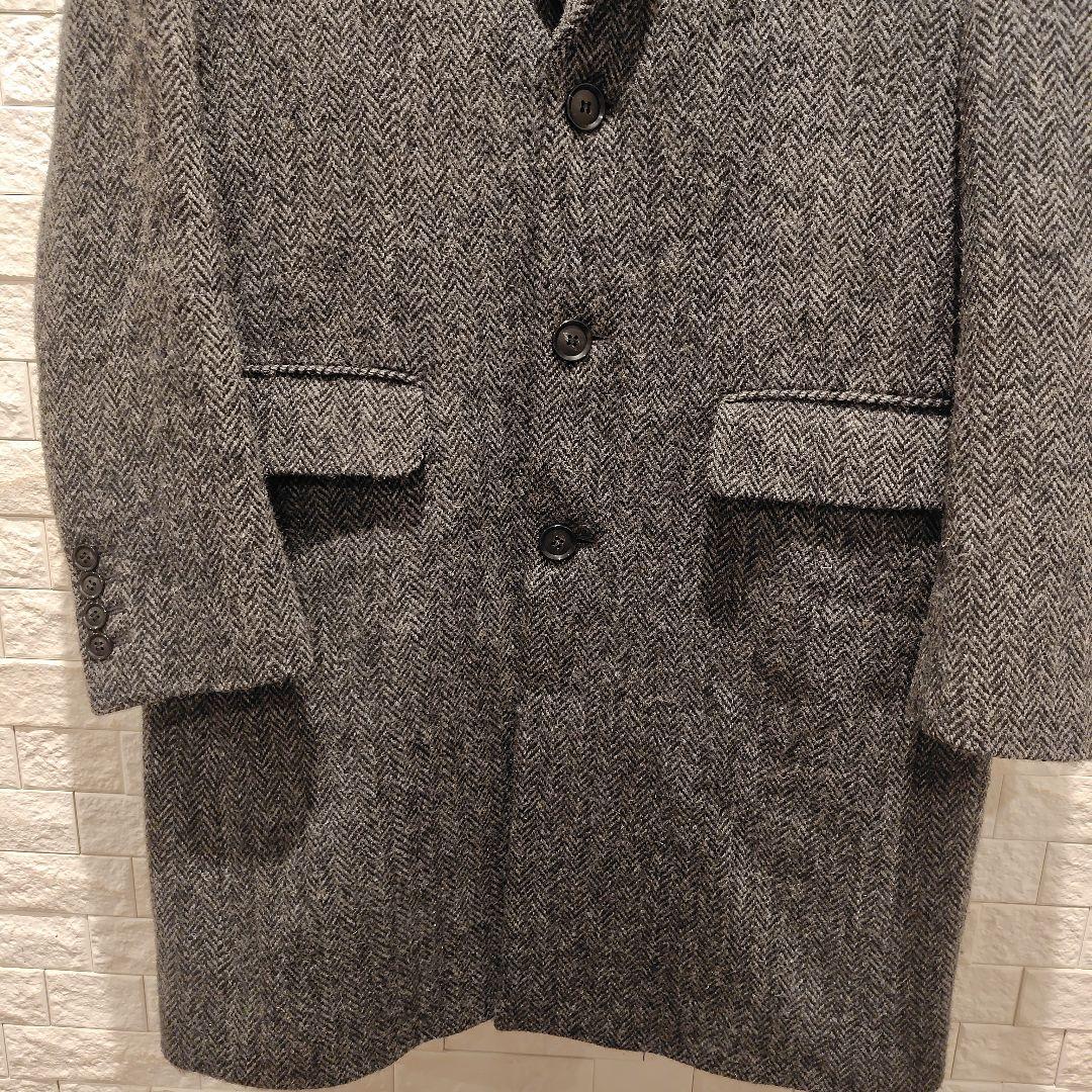 u*f様 ROSSO×HarrisTweed メンズ ヘリンボーンウールコート