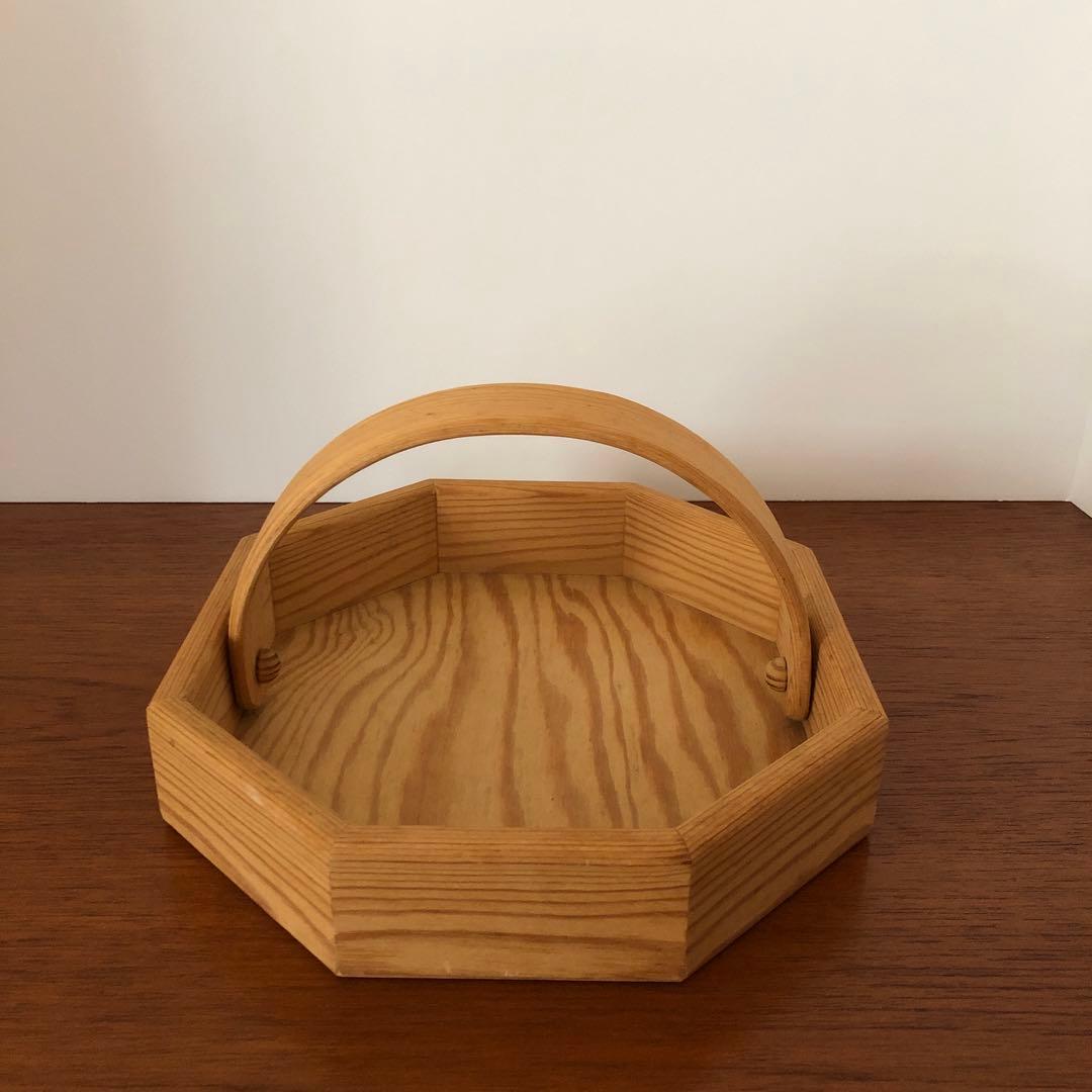 トレー　持ち手付き　木製　北欧　小物入れ