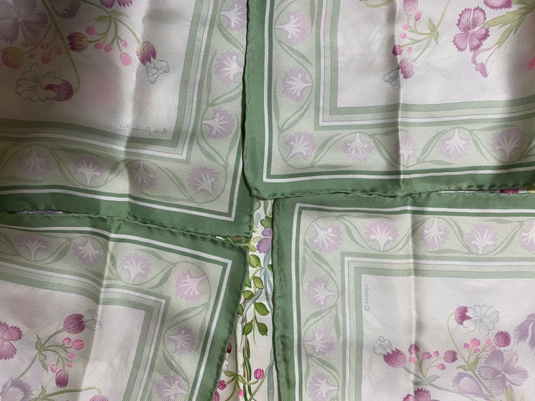 し*送様 エルメス　カレ90 野生のカーネーション(実家保管品)