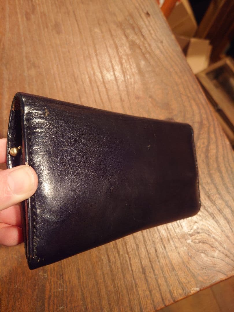 サドルレザー　長財布　イーグルコンチョ　シェブロンビーズ