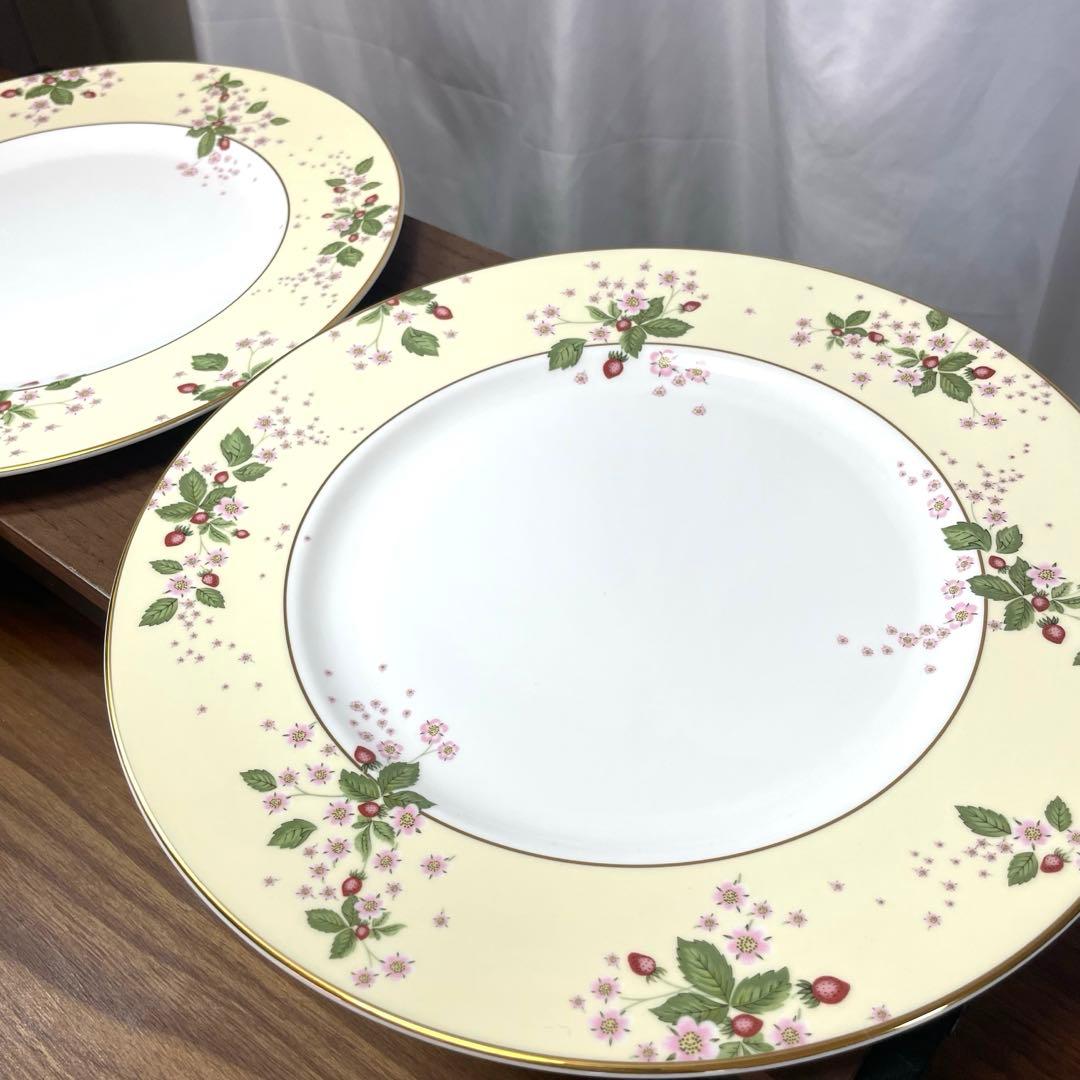 【希少】 ワイルドストロベリー　ブルーム　イエロー　大皿　二枚