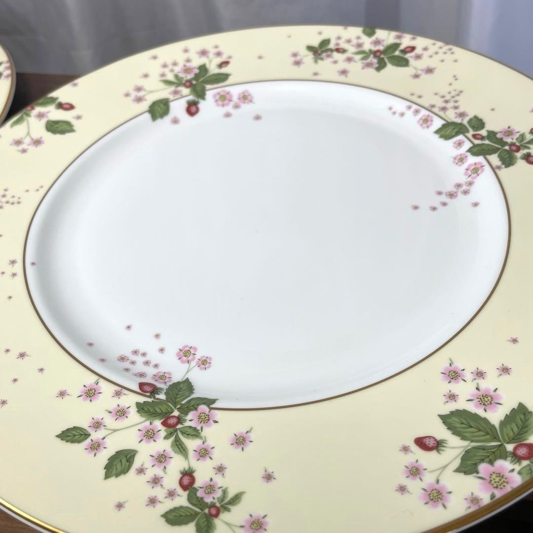 【希少】 ワイルドストロベリー　ブルーム　イエロー　大皿　二枚