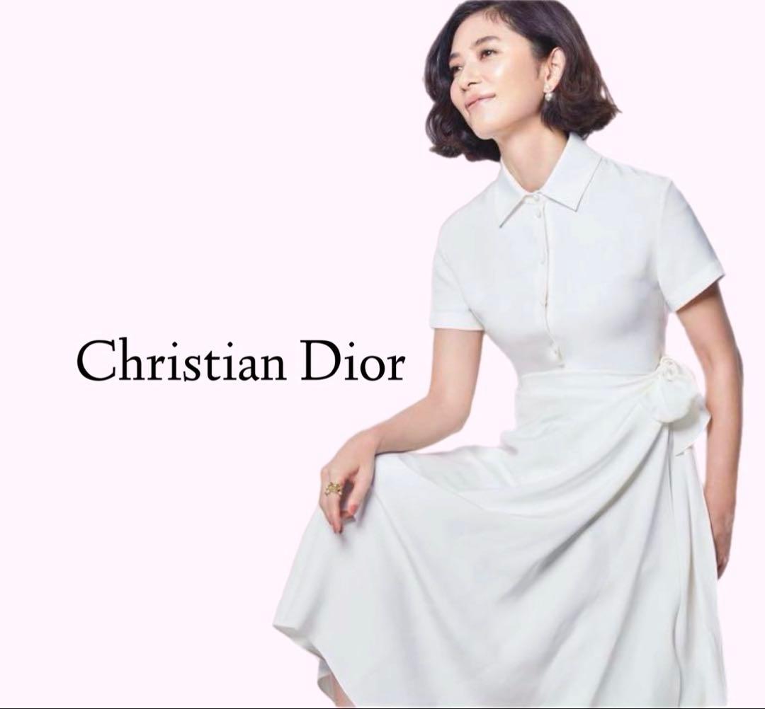 本日限定お値下げ★Christian Dior★ドレープ優美/エクリュ近年物