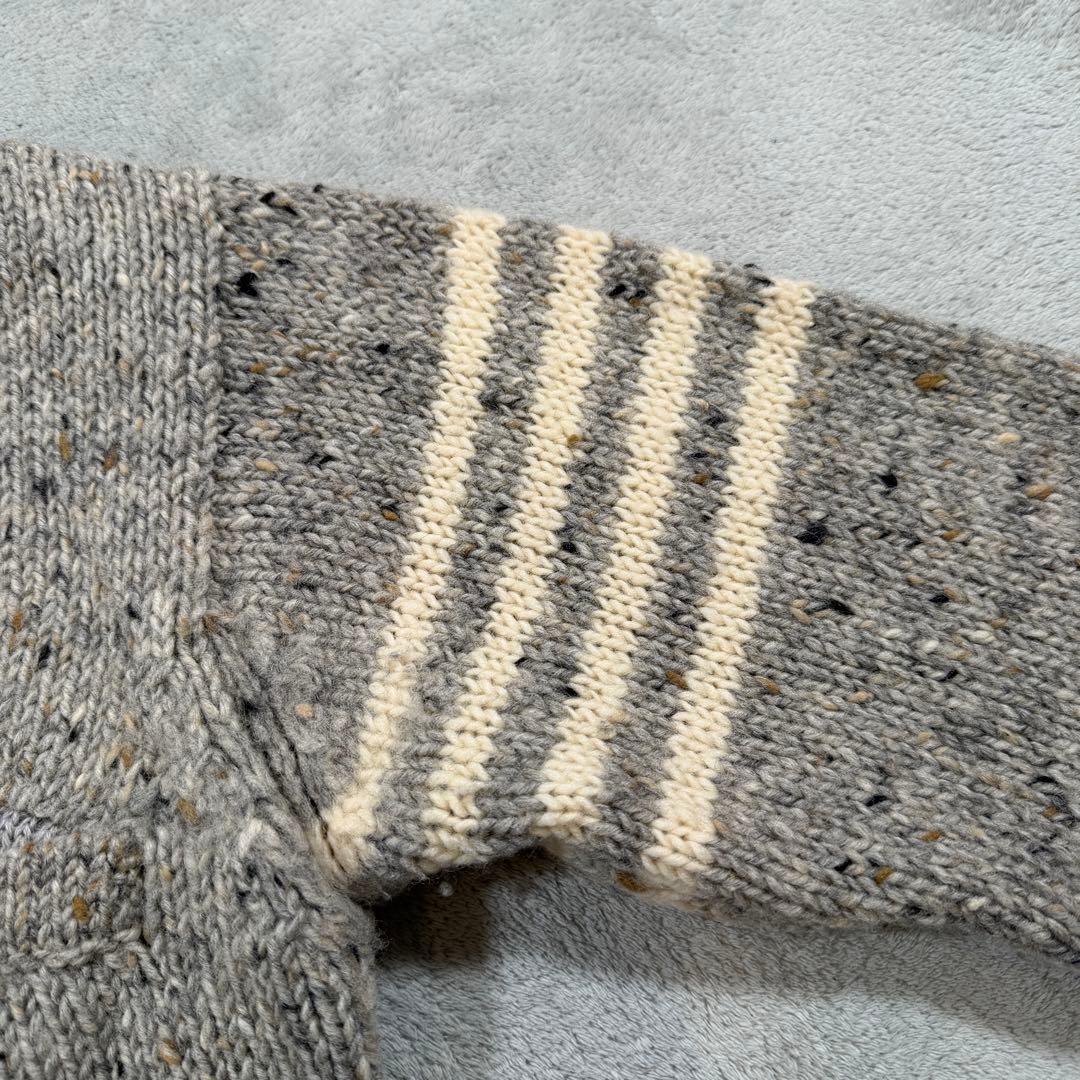 トムブラウン カーディガン ウール トリコロール 4bar グレー 2サイズ