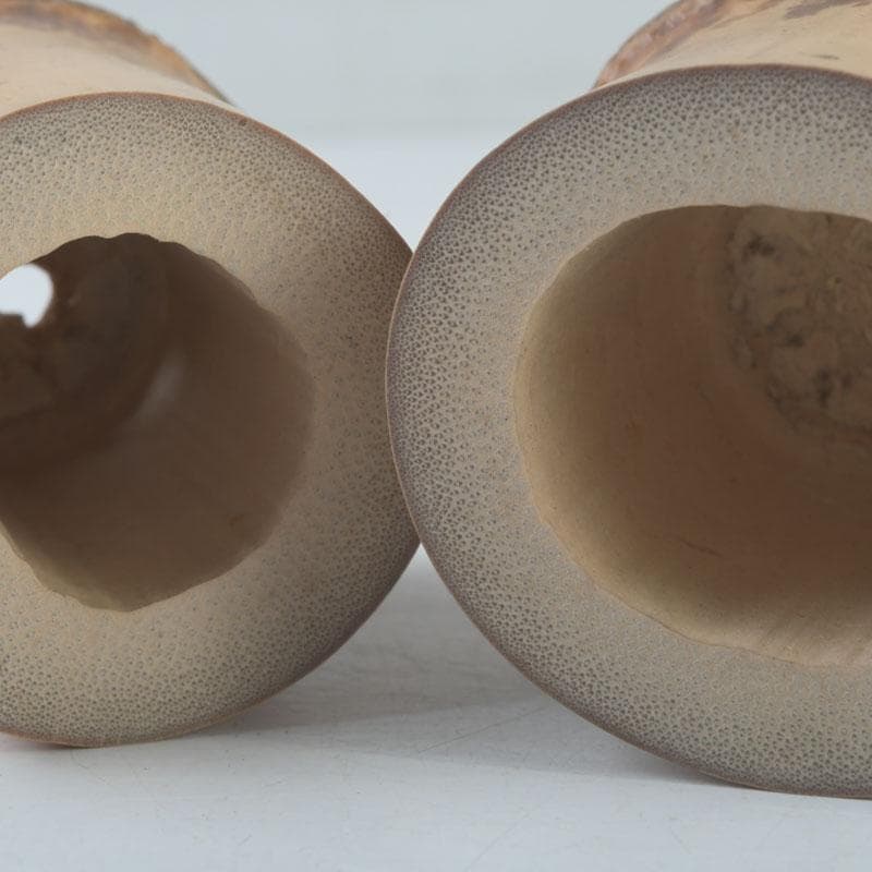 茶道具　竹蓋置　一双　在銘　共箱　V　9866