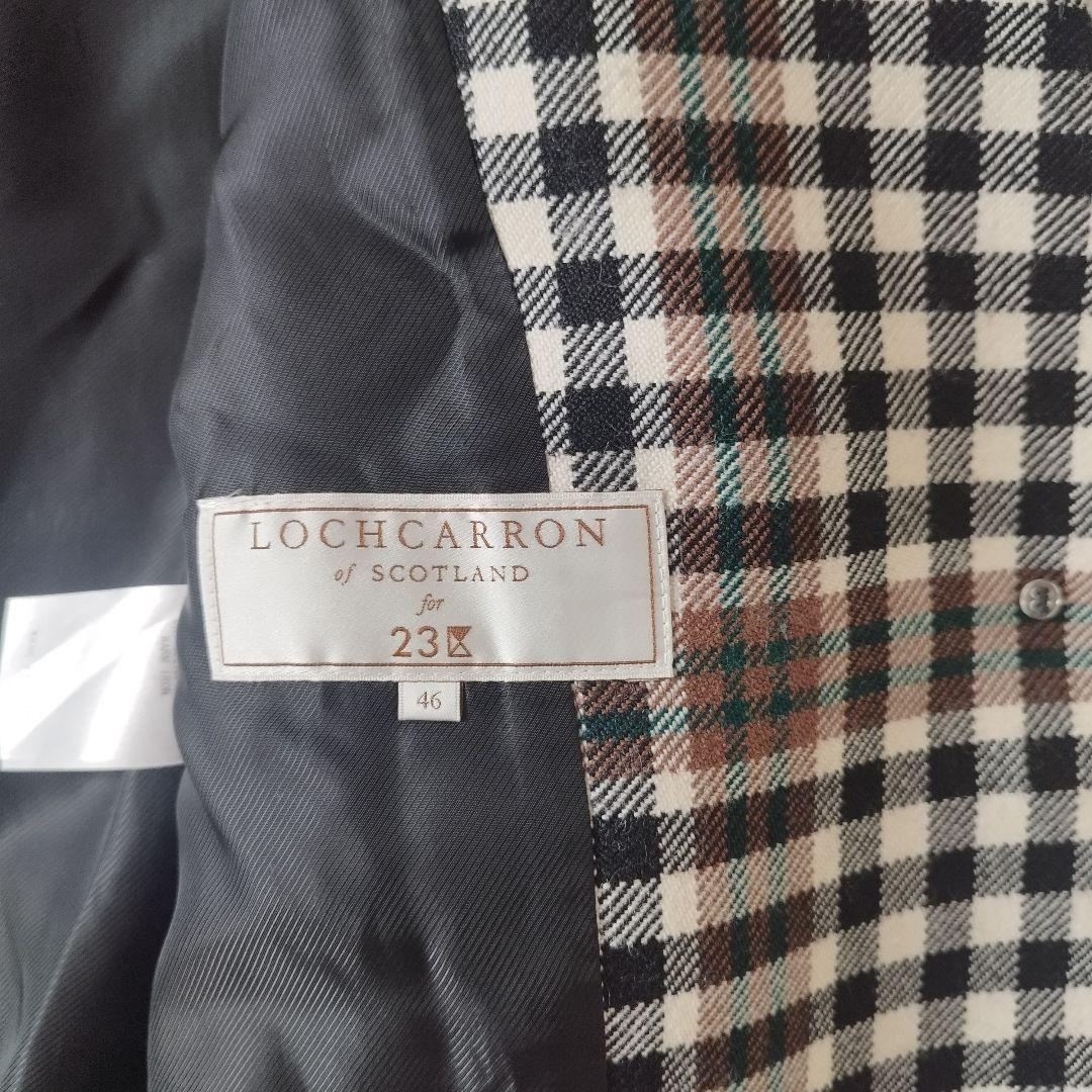 未使用級✨23区 3XL 46 大きいサイズ チェック チェスターコート コラボ
