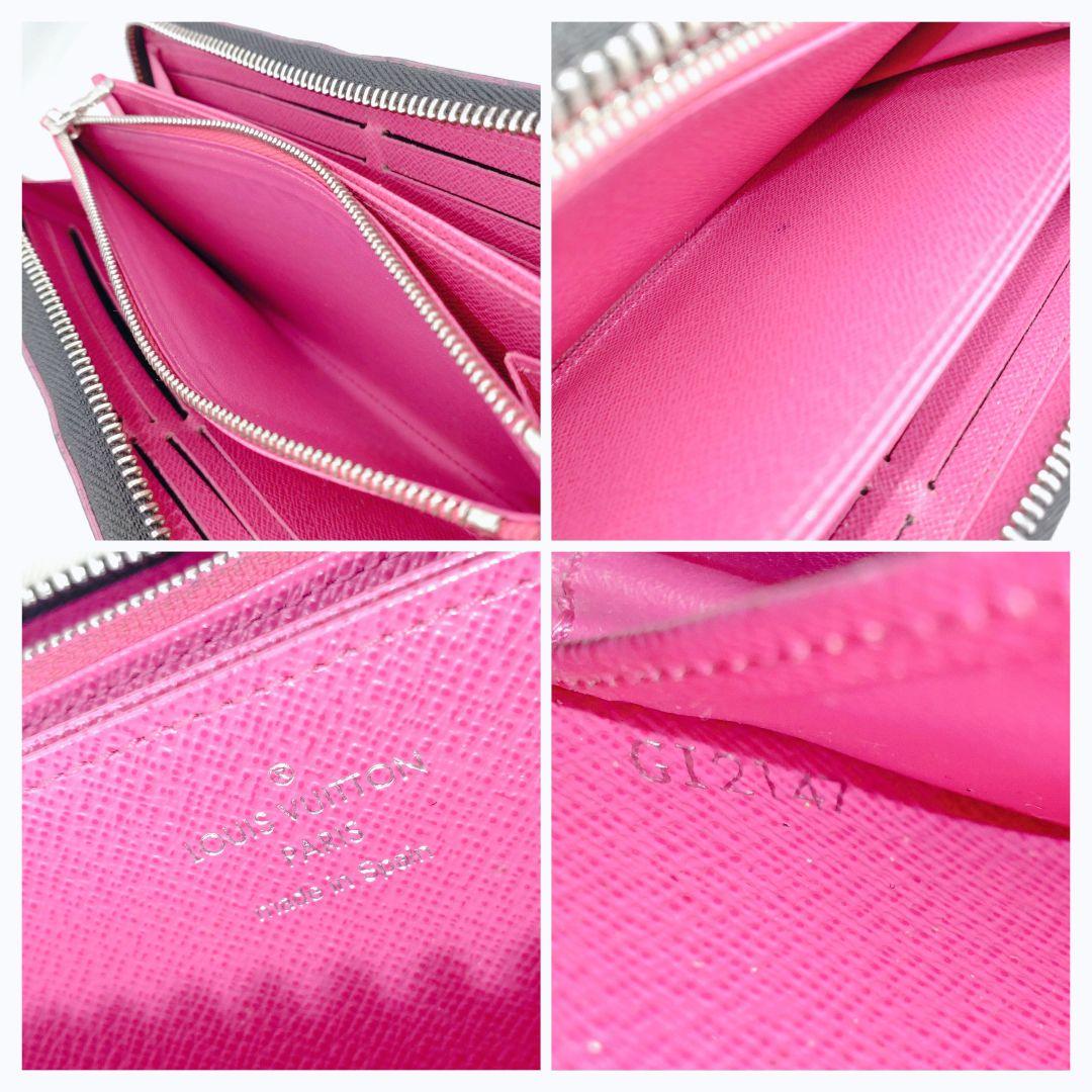 ルイヴィトン　エピ　ジッピーウォレット　ノワール ピンク　長財布　M64838