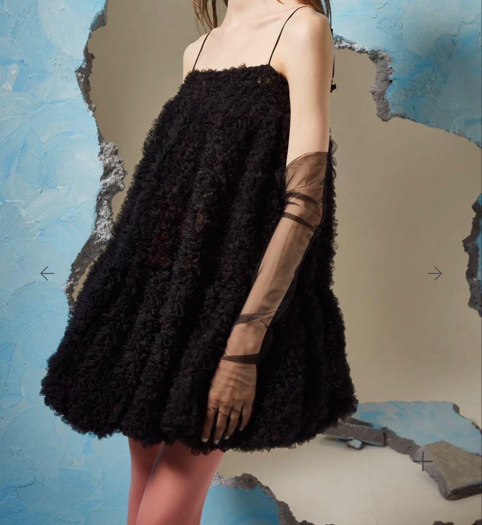 ワンピース poppy TULLE BALLOON TUNIC (BLACK)