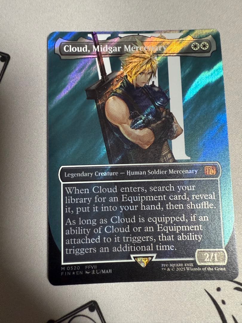 ミッドガルの傭兵、クラウド 英語 サージFOIL