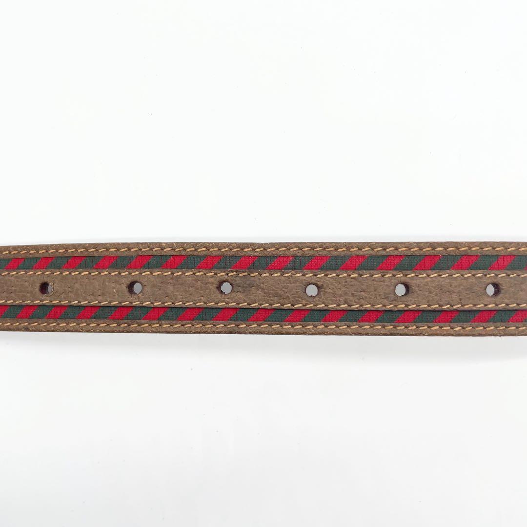 GUCCI グッチ オールドシェリーライン バックルベルト　GGロゴ