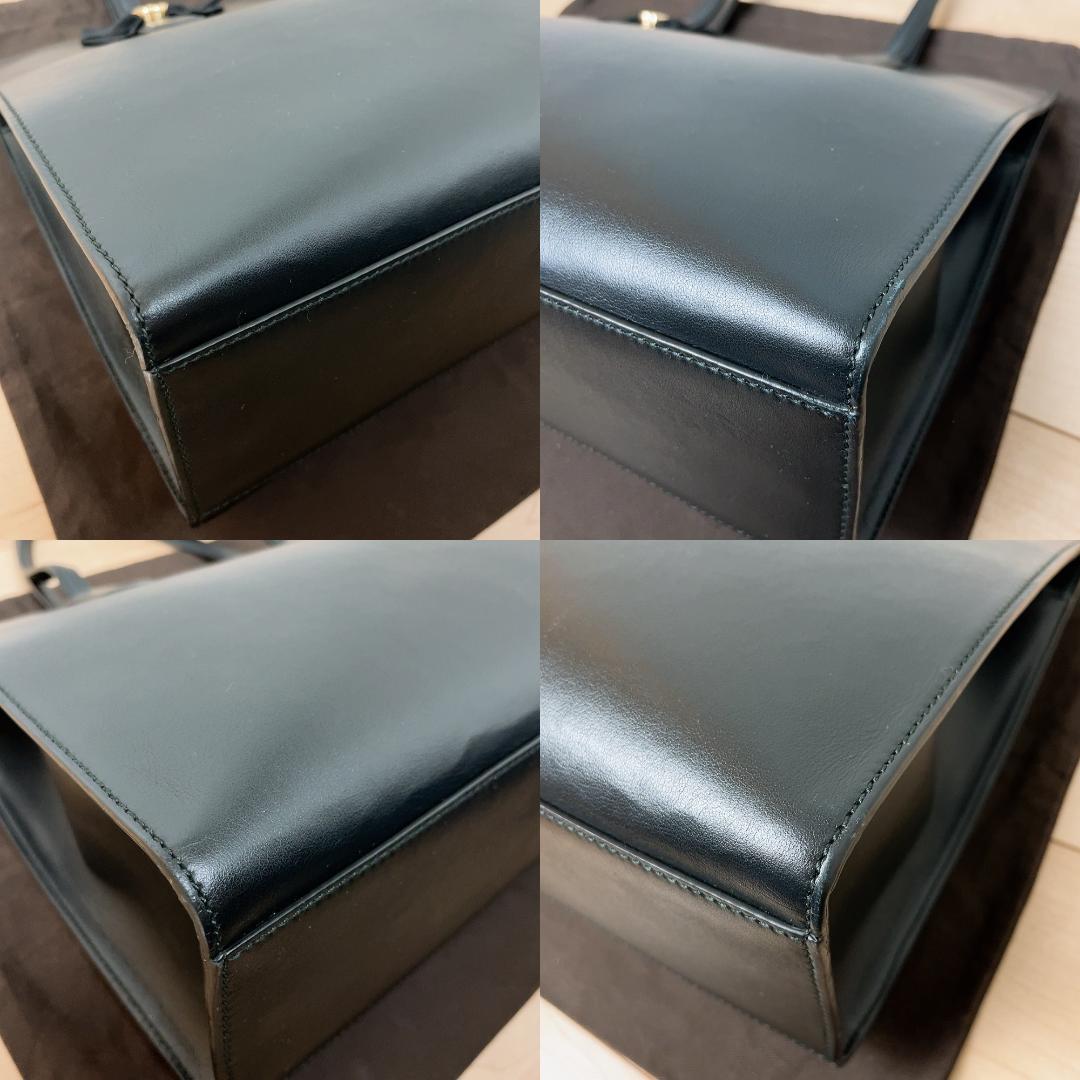 日本限定♡GUCCI トートバッグ レザー ブラック リボン 黒 440055