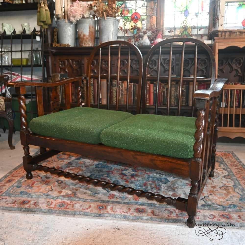 L3710-54 英国アンティーク ソファ ホールベンチ 2人掛け ソファベンチ