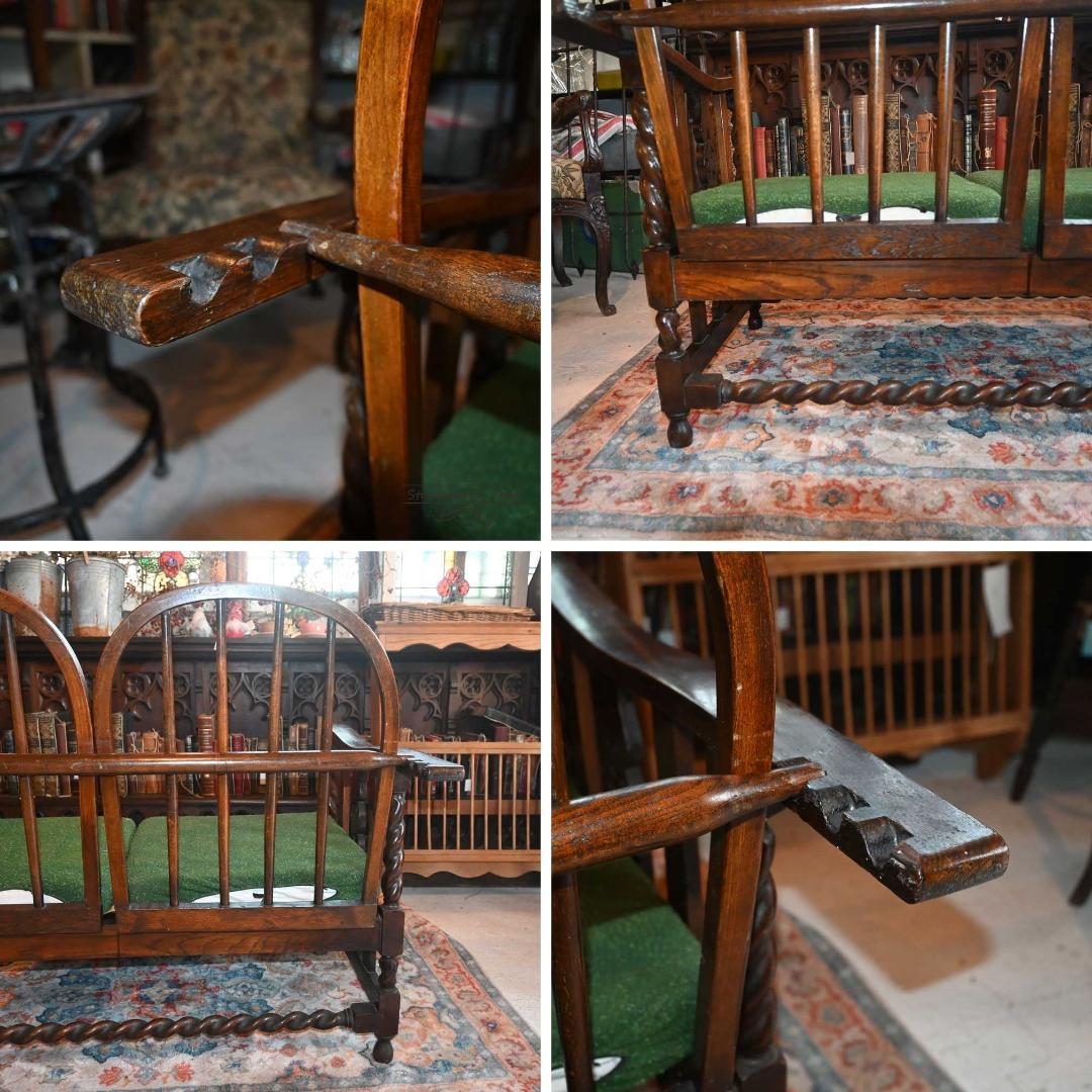 L3710-54 英国アンティーク ソファ ホールベンチ 2人掛け ソファベンチ