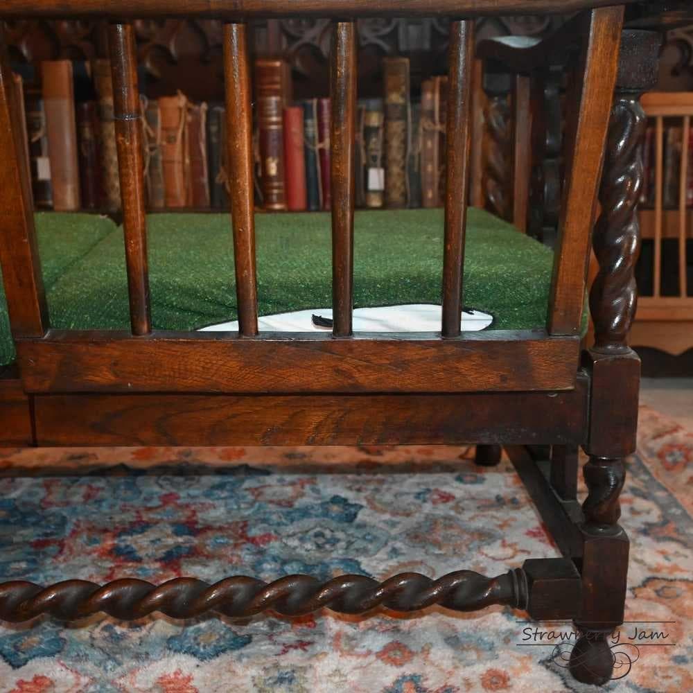 L3710-54 英国アンティーク ソファ ホールベンチ 2人掛け ソファベンチ