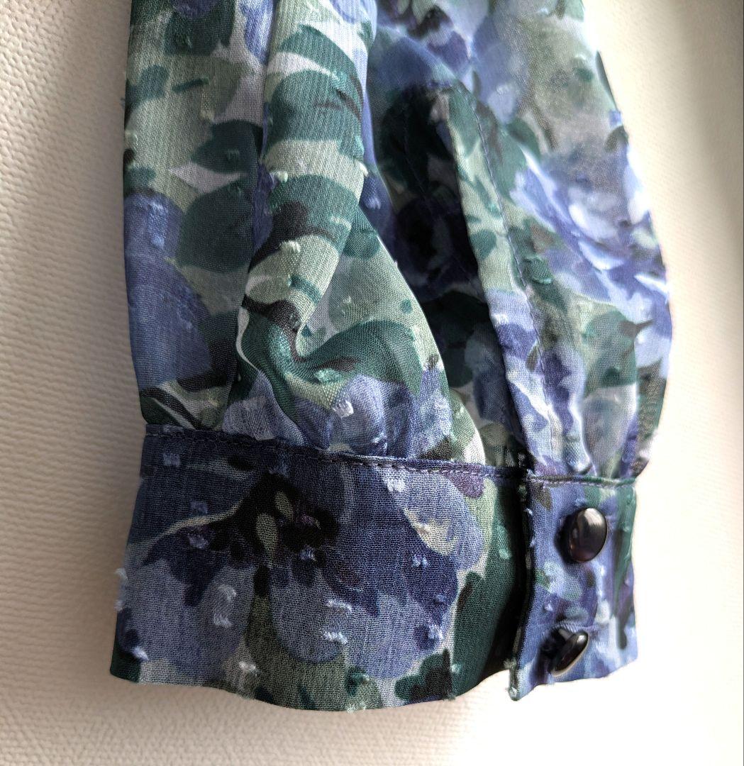 美品 ローラアシュレイ 花柄 ワンピース ケラウェイ柄 青 ブルー 匿名