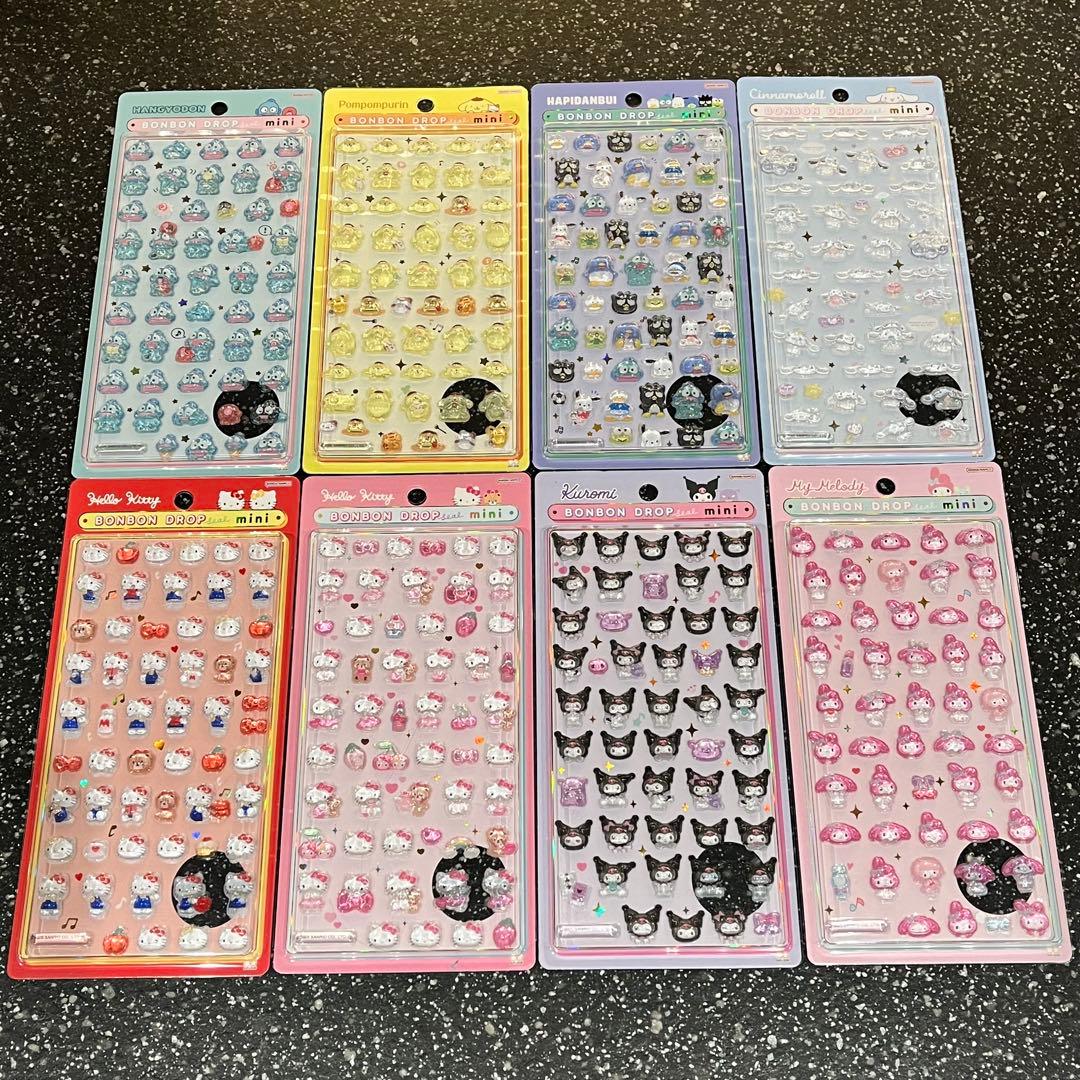 サンリオmini　ボンボンドロップシール・コンプリートセット