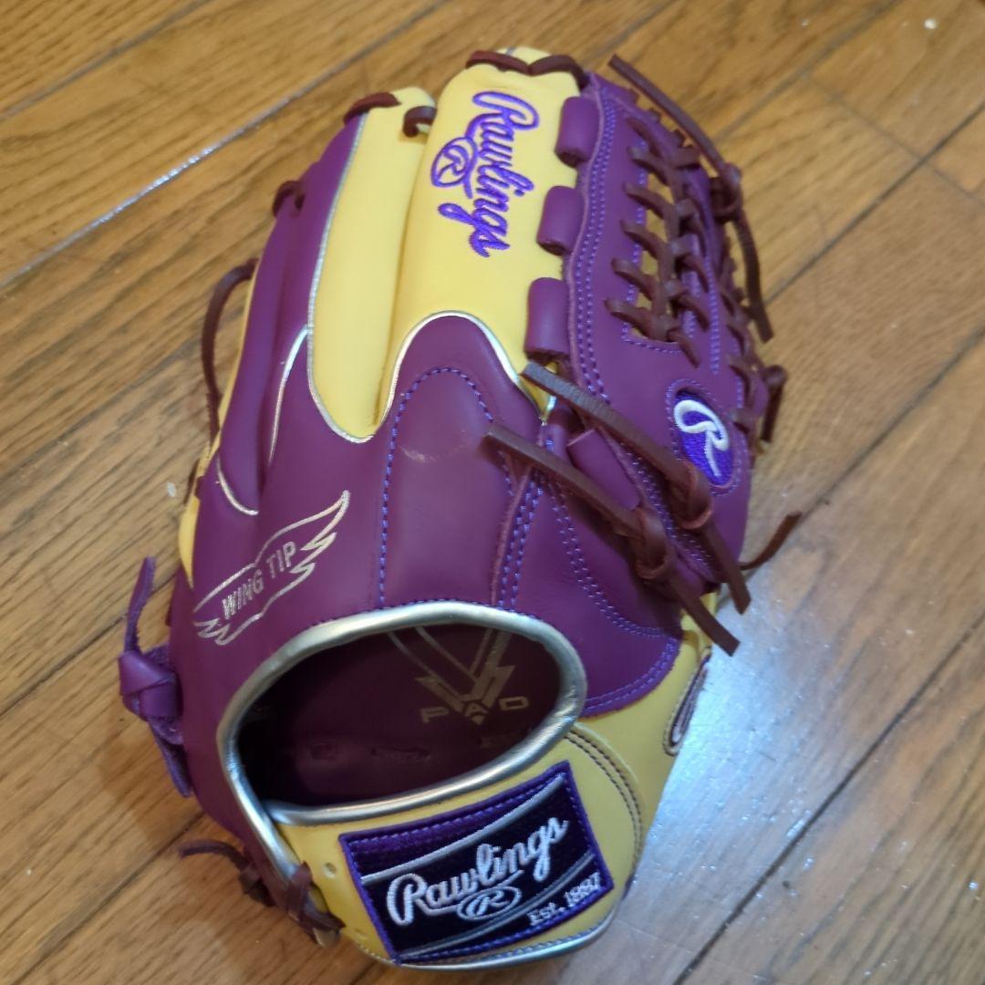 Rawlings ハイパーテック グローブ 紫/黄色
