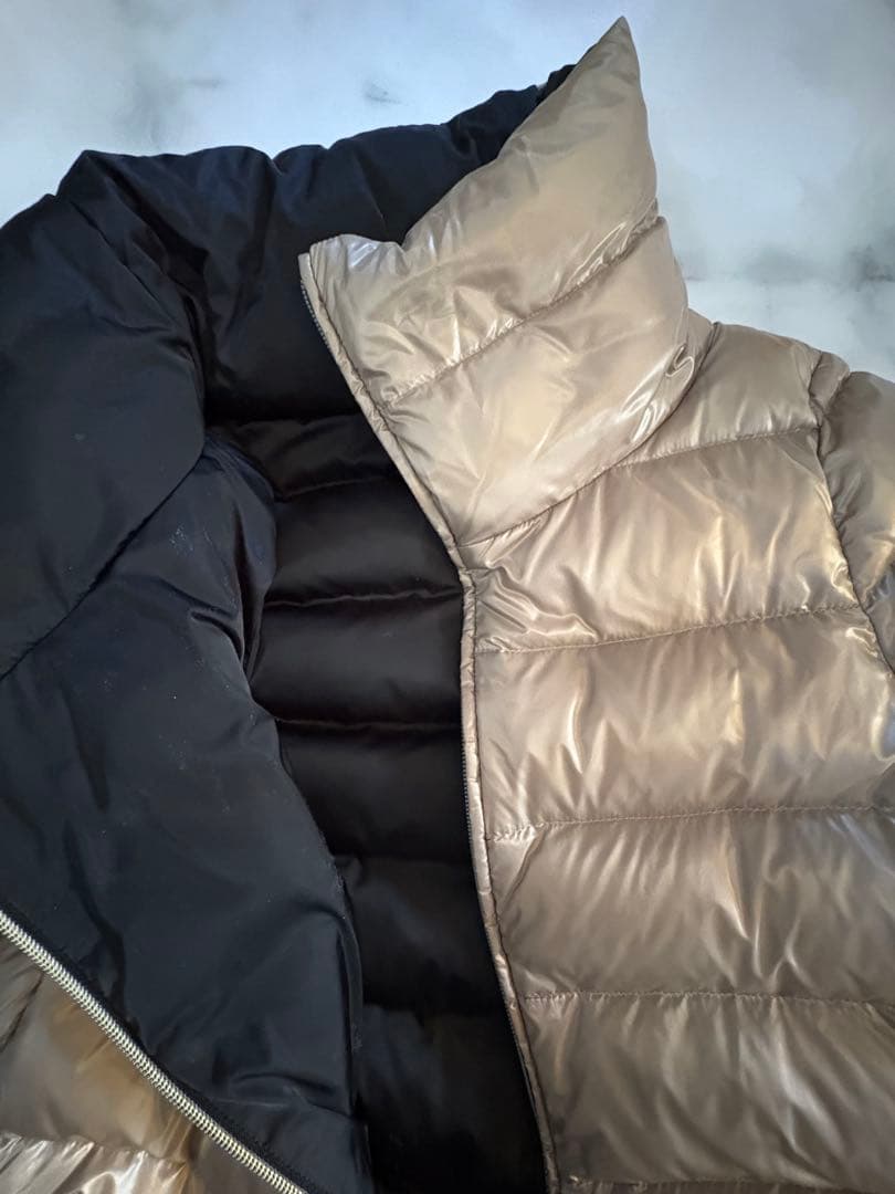 HERNO 44 リバーシブルダウンコート ベージュブラック ダウン95%
