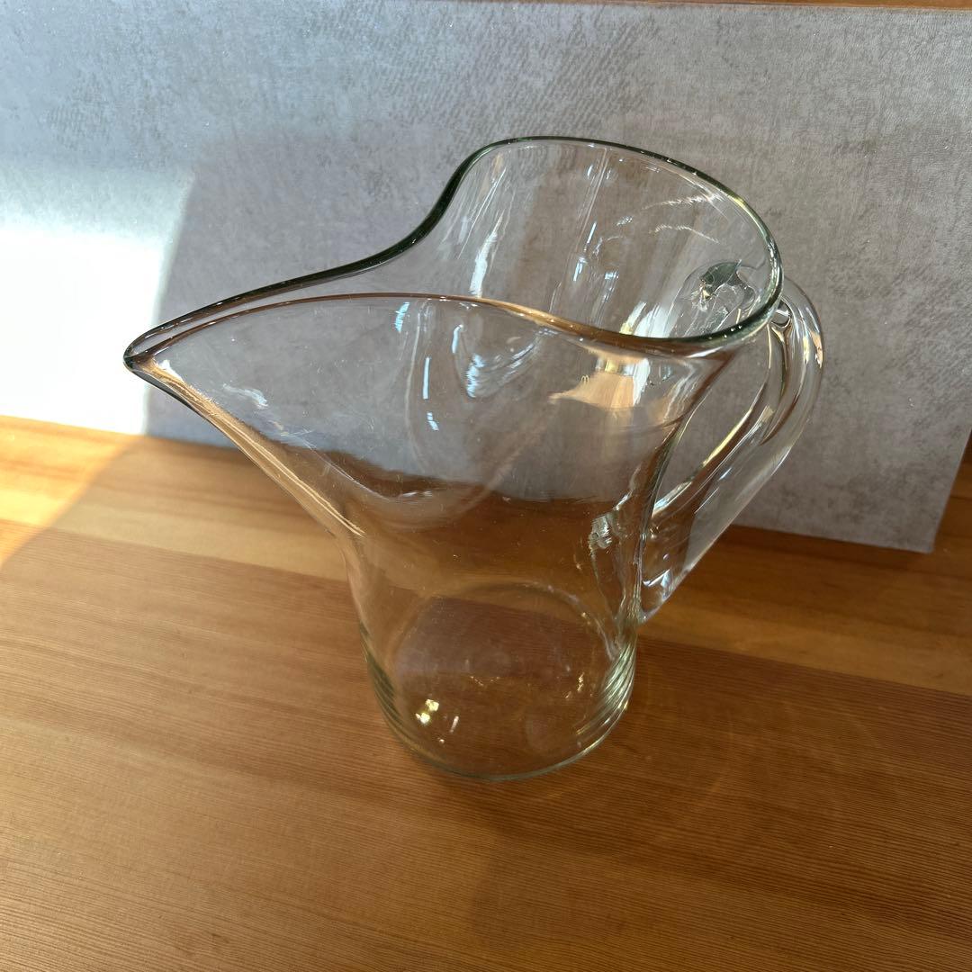 ペリカンピッチャー　奥原硝子　琉球ガラス