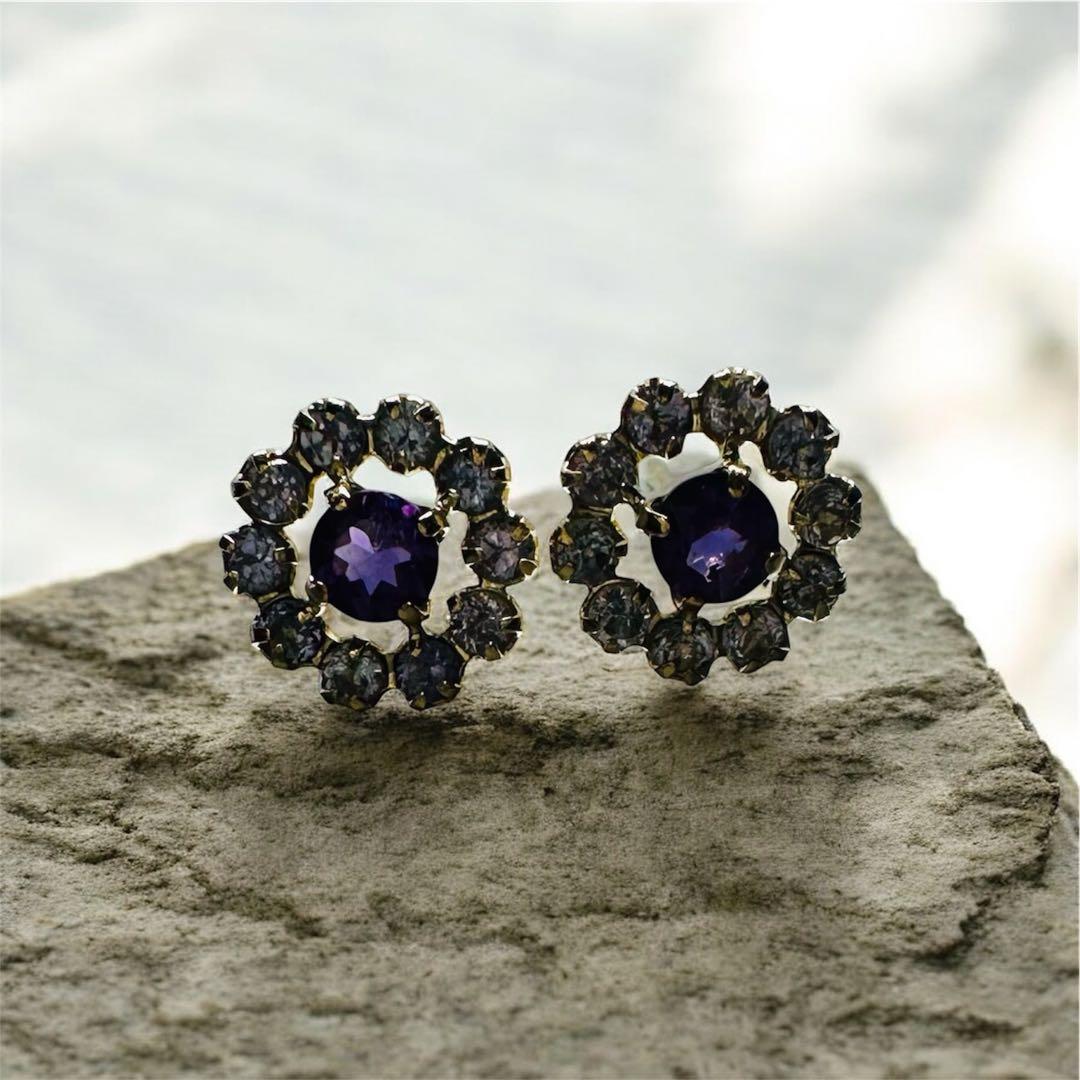 【Thank you セール】K18 お花のような華やかなピアス!可憐に輝きます