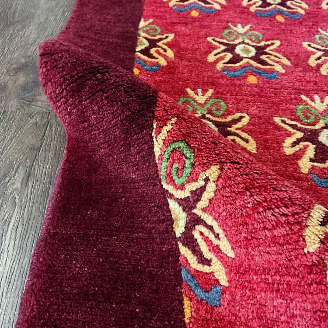 ハンドメイド ギャッベ ラグ 151x91cm