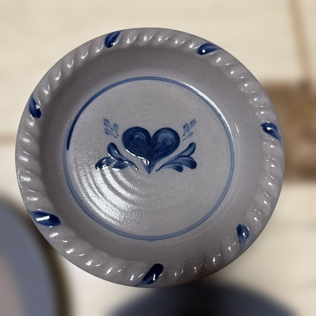 アントステラ　パイ皿　ハートデザイン皿二枚食器セット 3枚