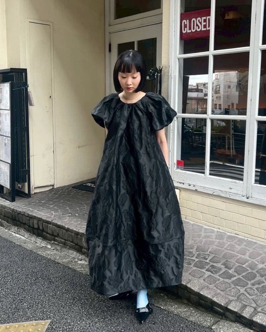 ワンピース POPPY BALLOON SLEEVE COCOON DRESS