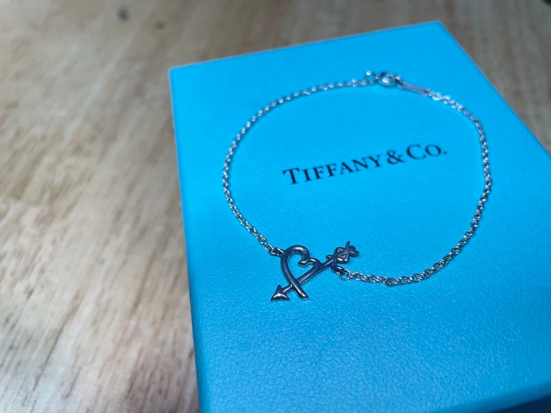 Tiffany & Co. ラビングハートアローブレスレット　シルバー17cm