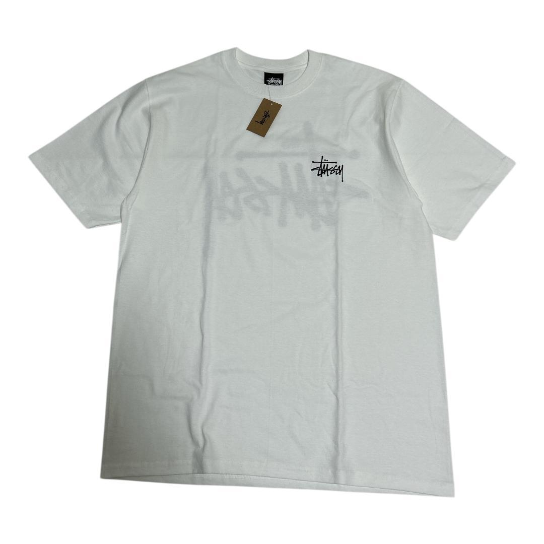 A1 新品 ステューシー STUSSY ストックロゴ Tシャツ 白 M 送料込