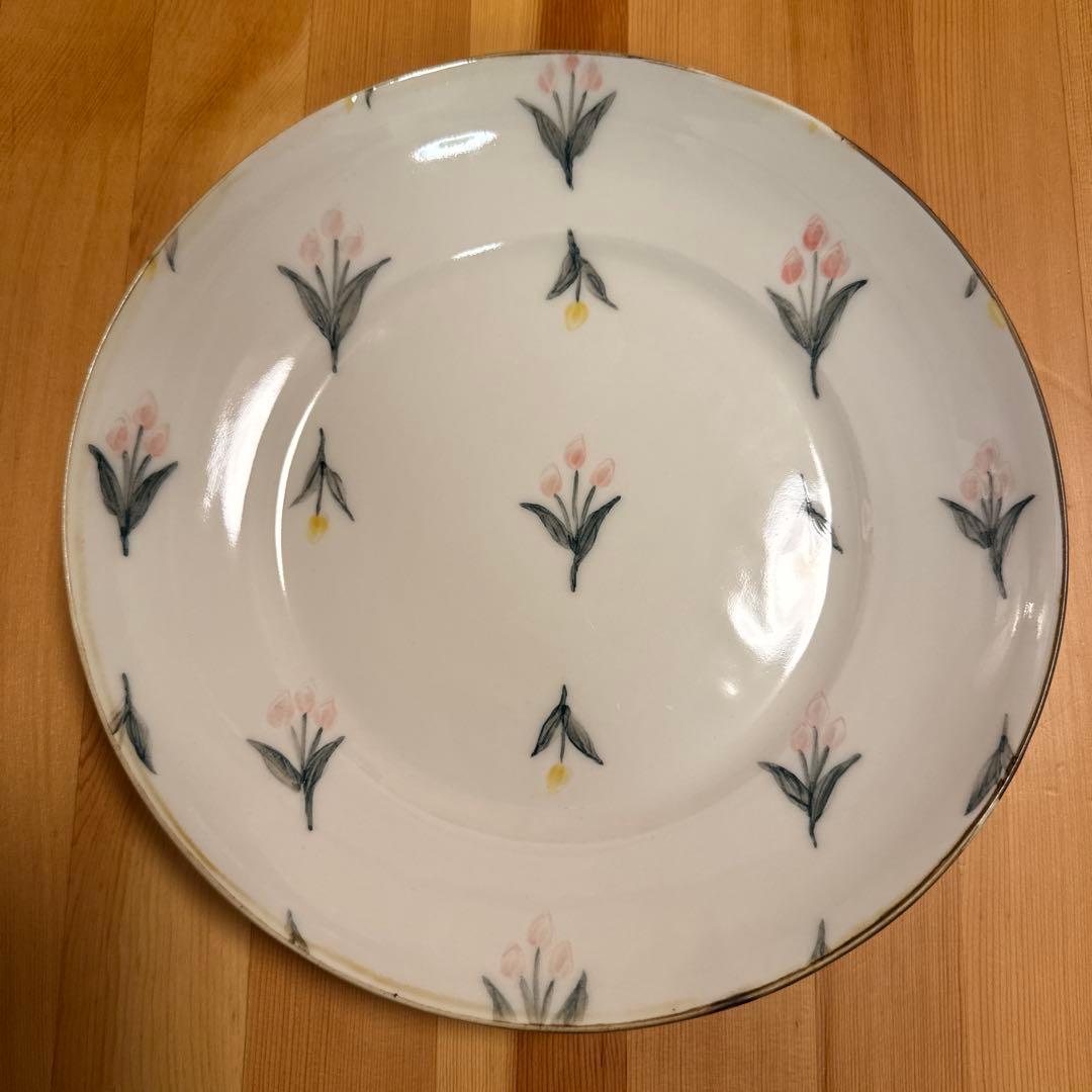 新品未使用！川西知沙 チューリップ ラウンドプレート パスタ皿などに8寸